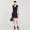 Vestidos<Sandro Paris Vestido Corto Plisado De Traje