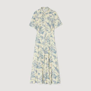 Vestidos<Sandro Paris Vestido De Camisa De Flores