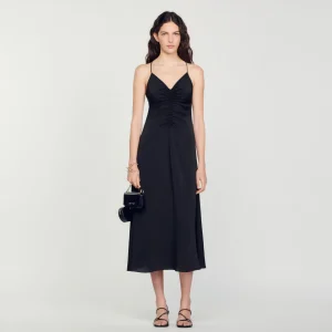 Vestidos<Sandro Paris Vestido De Tirante Fino