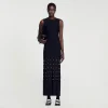 Vestidos<Sandro Paris Vestido Largo Con Flecos