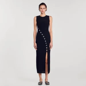 Vestidos<Sandro Paris Vestido Largo Decorado Con Brillantes