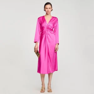 Vestidos<Sandro Paris Vestido Largo Drapeado