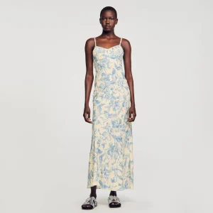 Vestidos<Sandro Paris Vestido Largo Estampado
