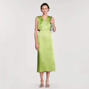 Vestidos<Sandro Paris Vestido Midi 2 En 1