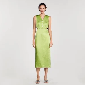 Vestidos<Sandro Paris Vestido Midi 2 En 1