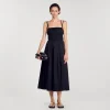 Vestidos<Sandro Paris Vestido Midi Fruncido